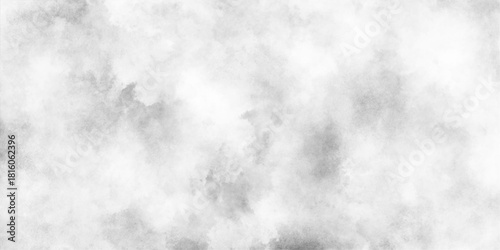 Silver ink and watercolor textures on white paper background. Abstract grunge grey shades watercolor background, elegant solid plain white background with faint marbled sponge.