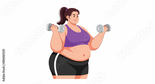Woman Lifting Dumbbells for Strength and Fitness