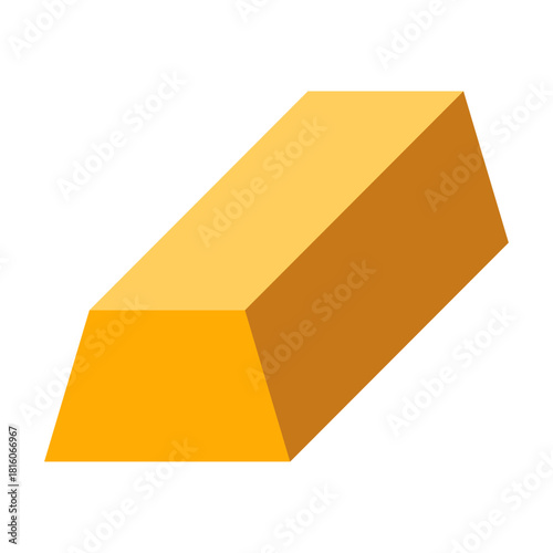 Gold Bar Icon – Vector Transparent Background