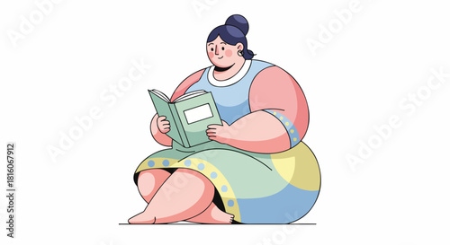 Woman Reads Novel While Relaxing in Armchair at Home