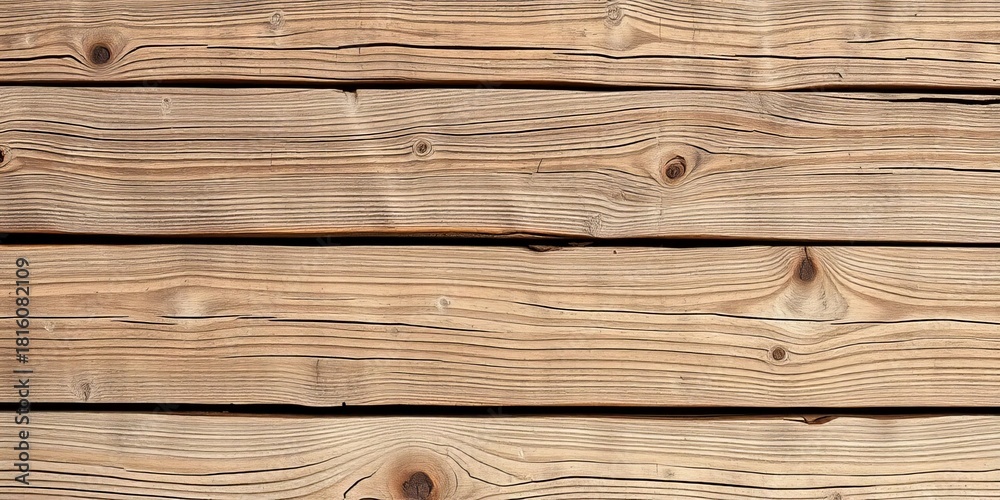 Fototapeta premium Distressed wood planks, weathered texture, rustic background, ample copy space, blank, photography