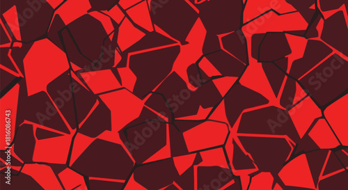 Abstract Red Cracked Pattern Background