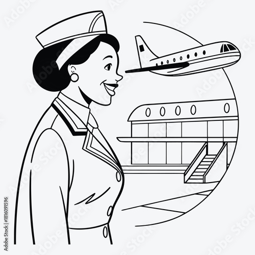 Professional Airline Crew Showcasing Hospitality and Service