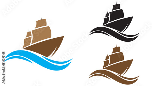 Sailing Ship Silhouette Variations