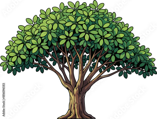 evergreen essence digital tree art capturing natures steadfast spirit, isolated on transparent background