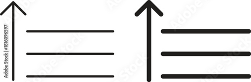 Sort amount up icons for use web design,logo.Symbol illustration.