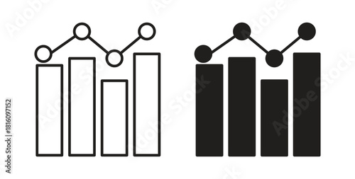 Stats icons for use web design,logo.Symbol illustration.