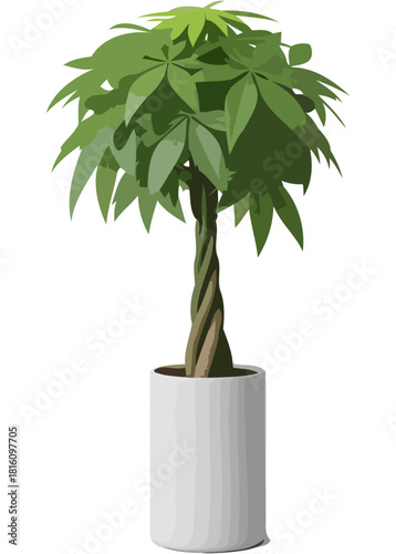 verdant prosperity cultivating abundance and vibrant success with natures grace, isolated on transparent background