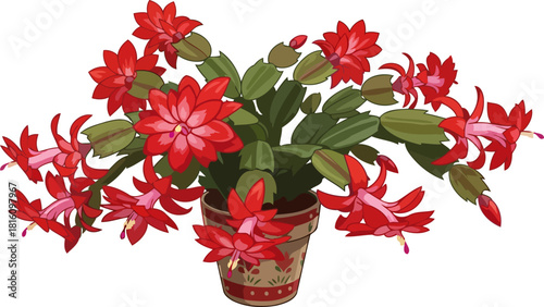 winters heartfelt glow a festive bloom celebrating joy and new beginnings, isolated on transparent background