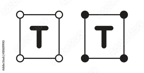 Text icons for use web design,logo.Symbol illustration.
