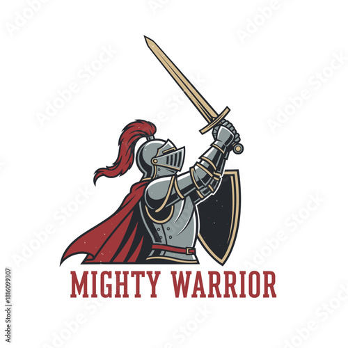 Mighty Warrior Knight with Sword and Shield