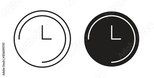 Time quarter past icons for use web design,logo.Symbol illustration.