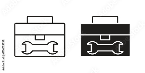 Toolbox icons for use web design,logo.Symbol illustration.