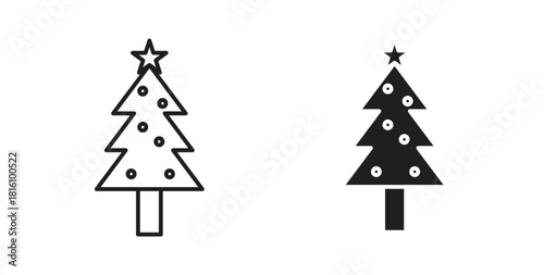 Tree christmas icons for use web design,logo.Symbol illustration.