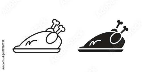 Turkey icons for use web design,logo.Symbol illustration.