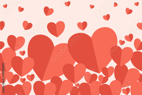 Valentine day valentine seamless pattern with hearts design for fabric, cotton, wallpaper, satin all types of print textile and background