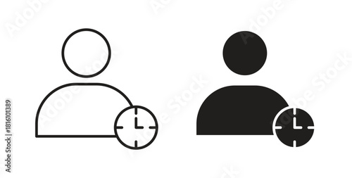 User time icons for use web design,logo.Symbol illustration.