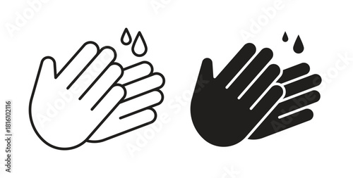 Wash your hands icons for use web design,logo.Symbol illustration.