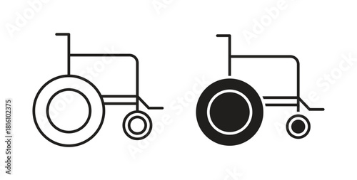 Wheelchair icons for use web design,logo.Symbol illustration.