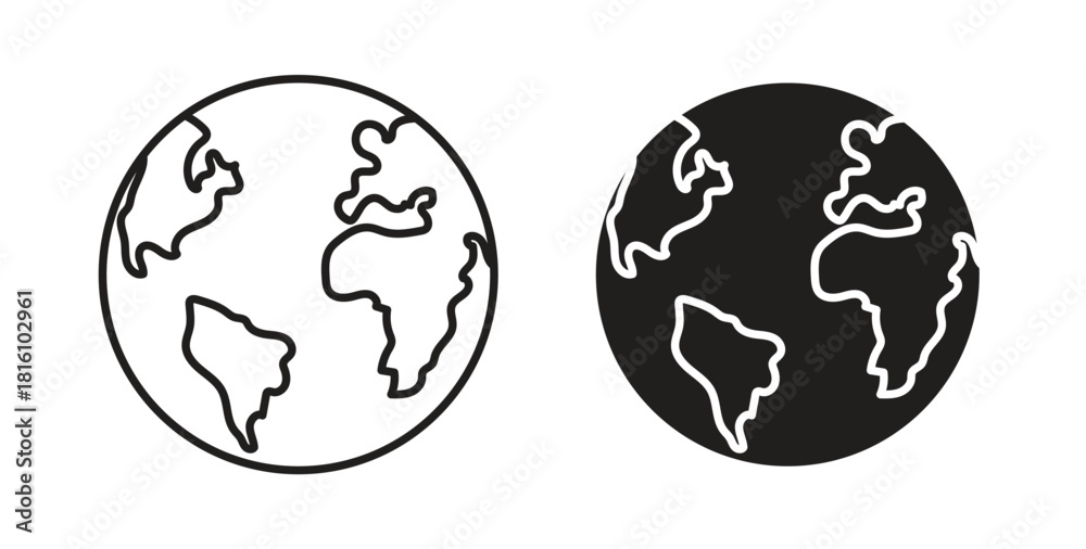 Obraz premium World icons for use web design,logo.Symbol illustration.