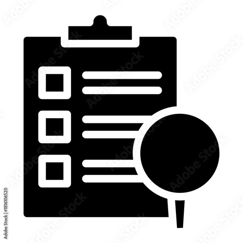 Check, review, approve, checkmark, enchmarking Process, Optimal Performance, Quality Assurance, Effective Strategies icon glyph style vector illustration	
