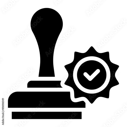 Check, review, approve, checkmark, enchmarking Process, Optimal Performance, Quality Assurance, Effective Strategies icon glyph style vector illustration	
