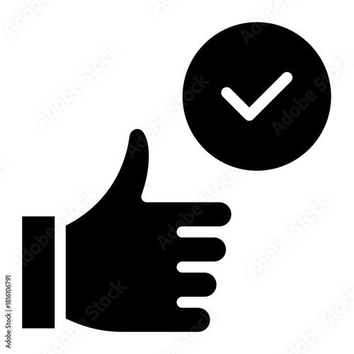 trust icon glyph style vector illustration	
