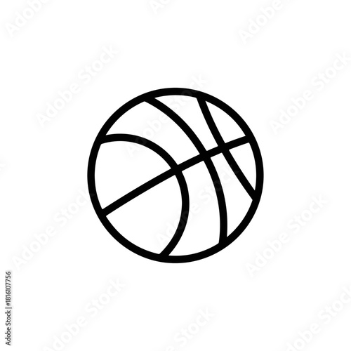 Minimalist Basketball Illustration - A Classic Sports Icon in Simple Design.