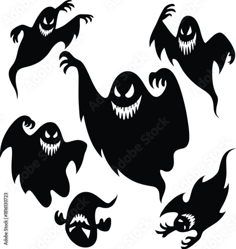 Set of halloween monsters