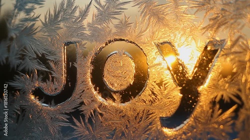 Frosty Window Ice Crystal Text Forming Effect