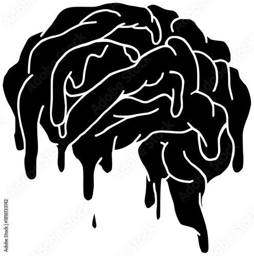 brain illustration symbol silhouette human logo icon icon idea outline mind intelligence science concept psychology head memory line outline shape and vector graphic background