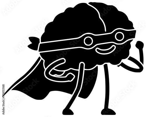 brain illustration symbol silhouette human logo icon icon idea outline mind intelligence science concept psychology head memory line outline shape and vector graphic background