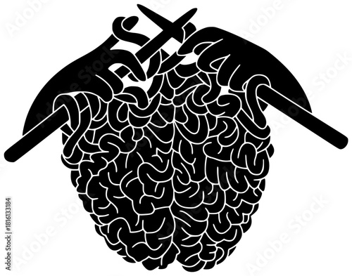 brain illustration symbol silhouette human logo icon icon idea outline mind intelligence science concept psychology head memory line outline shape and vector graphic background