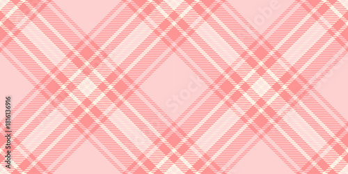 Tidy vector background check, covering pattern texture plaid. African fabric tartan seamless textile in red and light colors.