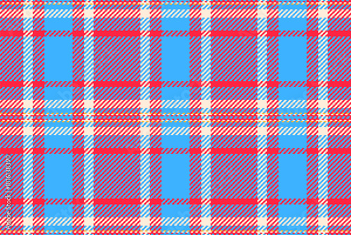 Classic tartan pattern featuring a bright, cheerful color palette. Ideal for textiles, backgrounds, and designs needing a retro or playful touch. Versatile graphic element.