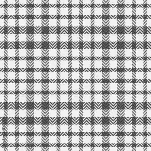 Rest texture textile tartan, clan vector plaid pattern. Indian check background seamless fabric in white and grey colors.