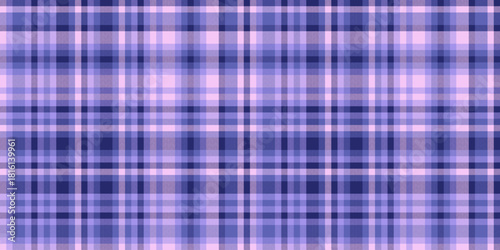Close-up fabric texture plaid, wallpaper check seamless background. Show tartan pattern textile vector in blue and indigo colors.