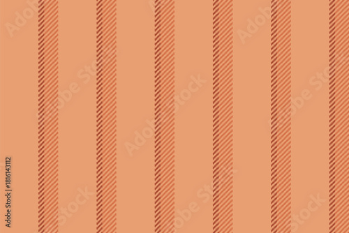 Filk stripe background textile, apartment pattern lines vector. Eodern vertical fabric texture seamless in orange and red colors.