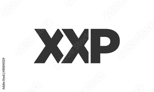 XXP logo design template with strong and modern bold text. Initial based vector logotype featuring simple and minimal typography. Trendy company identity.