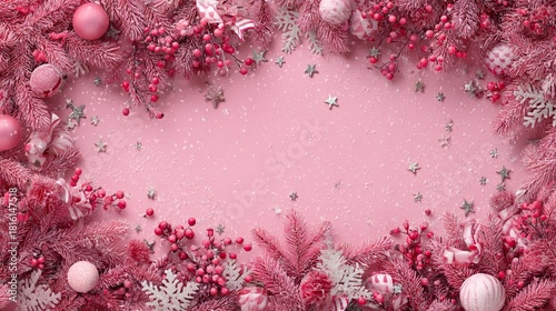 Pink Liquid Abstract With Bubbles Generative AI