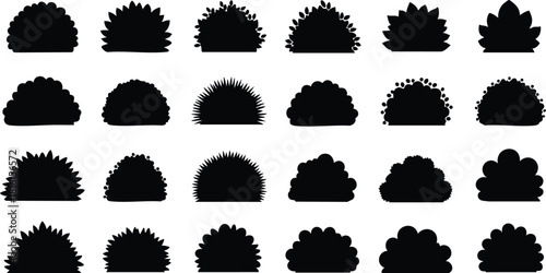 Various types of leaf silhouettes for nature-themed design projects and illustrations 