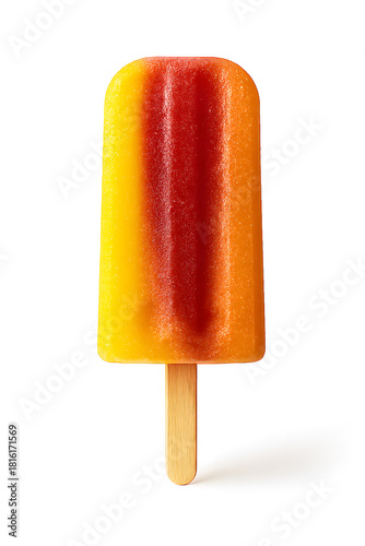Vibrant Popsicle Delight: A refreshing, multi-colored popsicle on a stick, a simple pleasure on a warm day.
