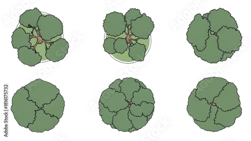Tree Icon Pack Aerial Views for Landscape and Architectural Design