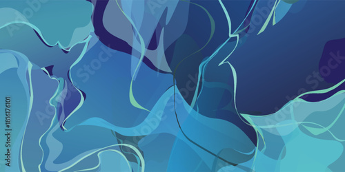 Trendy elegant blue background premium design vector