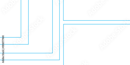 Empty square white window frame design on a blue wall background vector illustration template