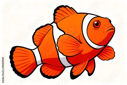 beautiful color clownfish coral feefs illustration