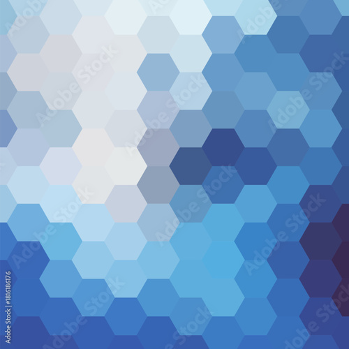 beautiful light blue color hexagonal background. vector illustration. polygonal pattern. design for banner, presentation, wallpaper. eps 10