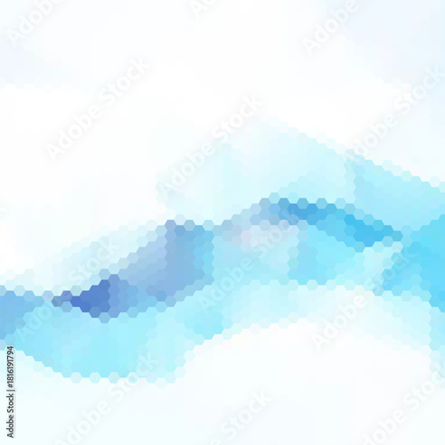 beautiful light blue color hexagonal background. vector illustration. polygonal pattern. design for banner, presentation, wallpaper. eps 10