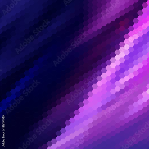 Geometric image. Abstract vector background. Colored background. Purple Hexagons. eps 10