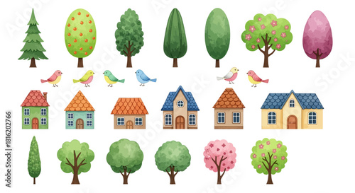 Vector icons celebrating various events and holidays with gift boxes, music, and food, perfect for invitations and decorations